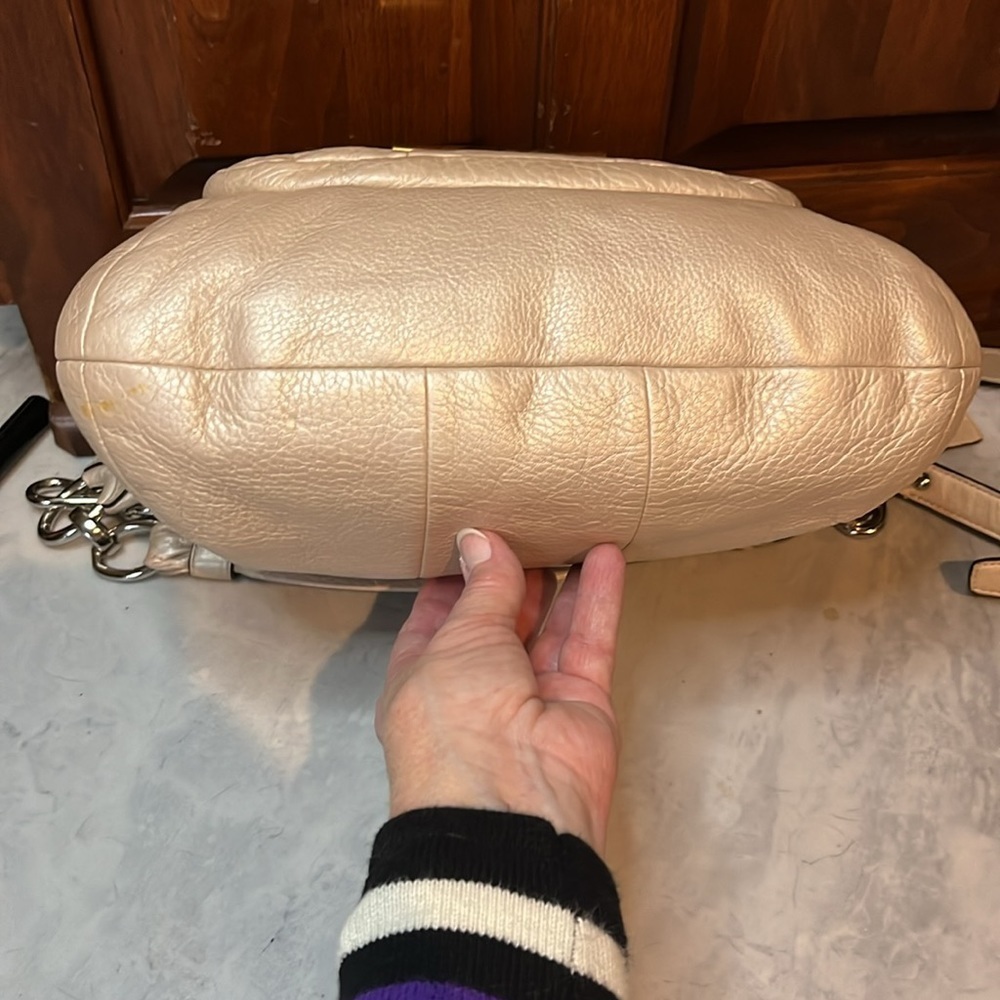 Coach  Kristen 16808 metallic pearl leather Shoulder bag  Satchel  Crossbody EUC - Picture 11 of 17